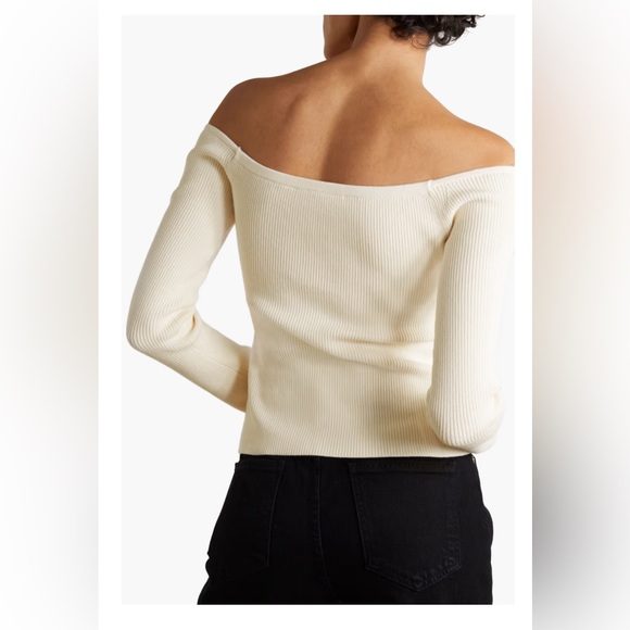 NWOT Helmut Lang Hook and Eye-Detail Ribbed Top - Picture 3 of 10